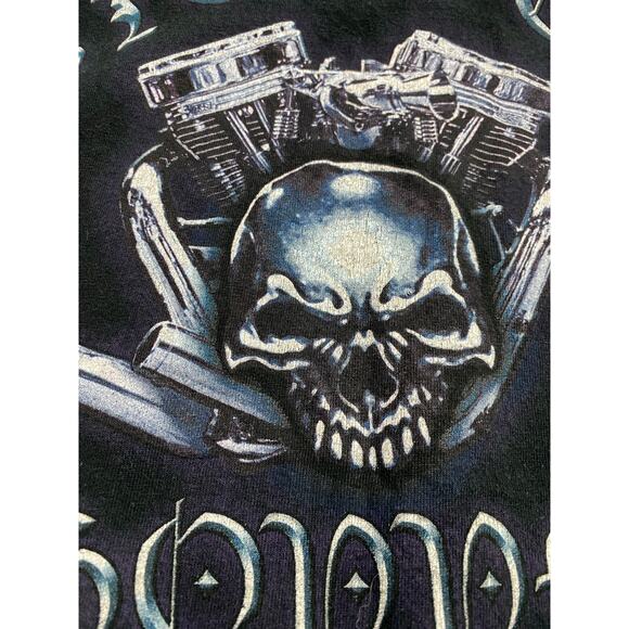 Sick Boy Choppers T-Shirt Size Large Black Short Sleeve Skull Graphic Tee - Picture 9 of 9